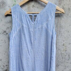 Periwinkle Blue Summer Midi Dress Sz 8 Skies Are Blue 100% Rayon